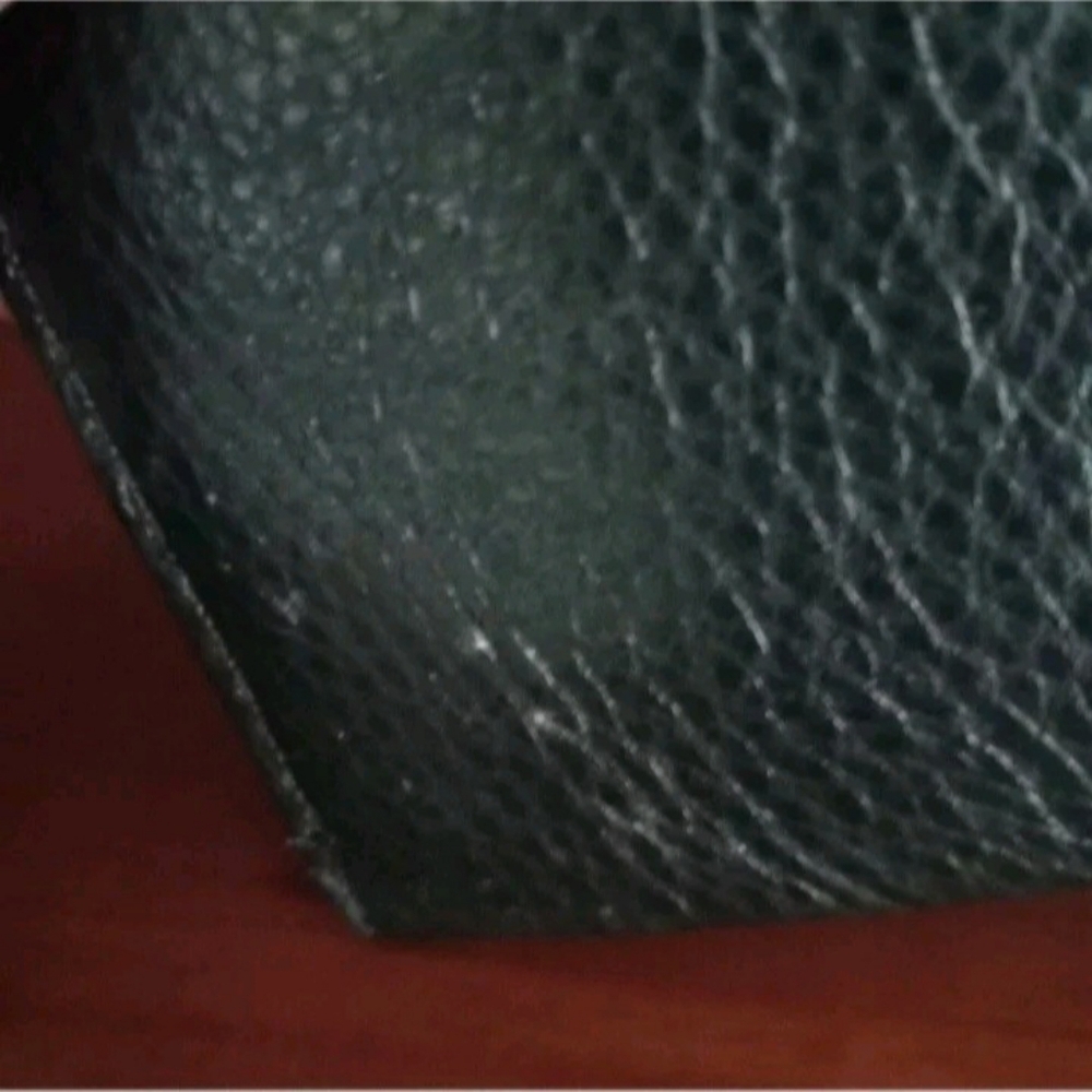 Brighton Black Pebbled Leather Change Coin Purse Wallet Zip Top 3 x 4" - Picture 6 of 7